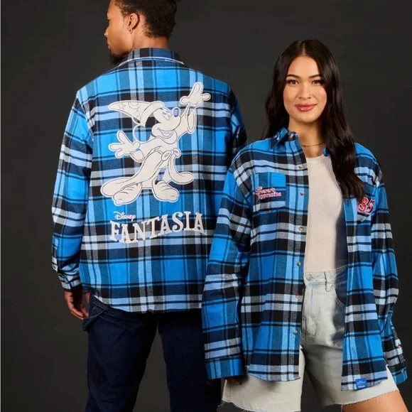 Cakeworthy Disney Fantasia Blue Plaid Shirt NWT - Picture 3 of 3